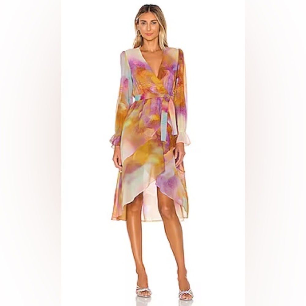 NWT Front Wrap Duster Dress Tie Dye | KENDALL + KYLIE